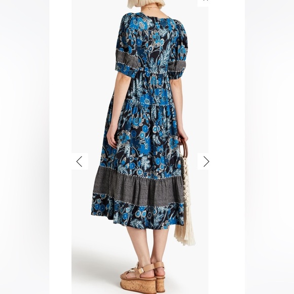 ULLA JOHNSON Nora floral cotton midi dress - Picture 4 of 10
